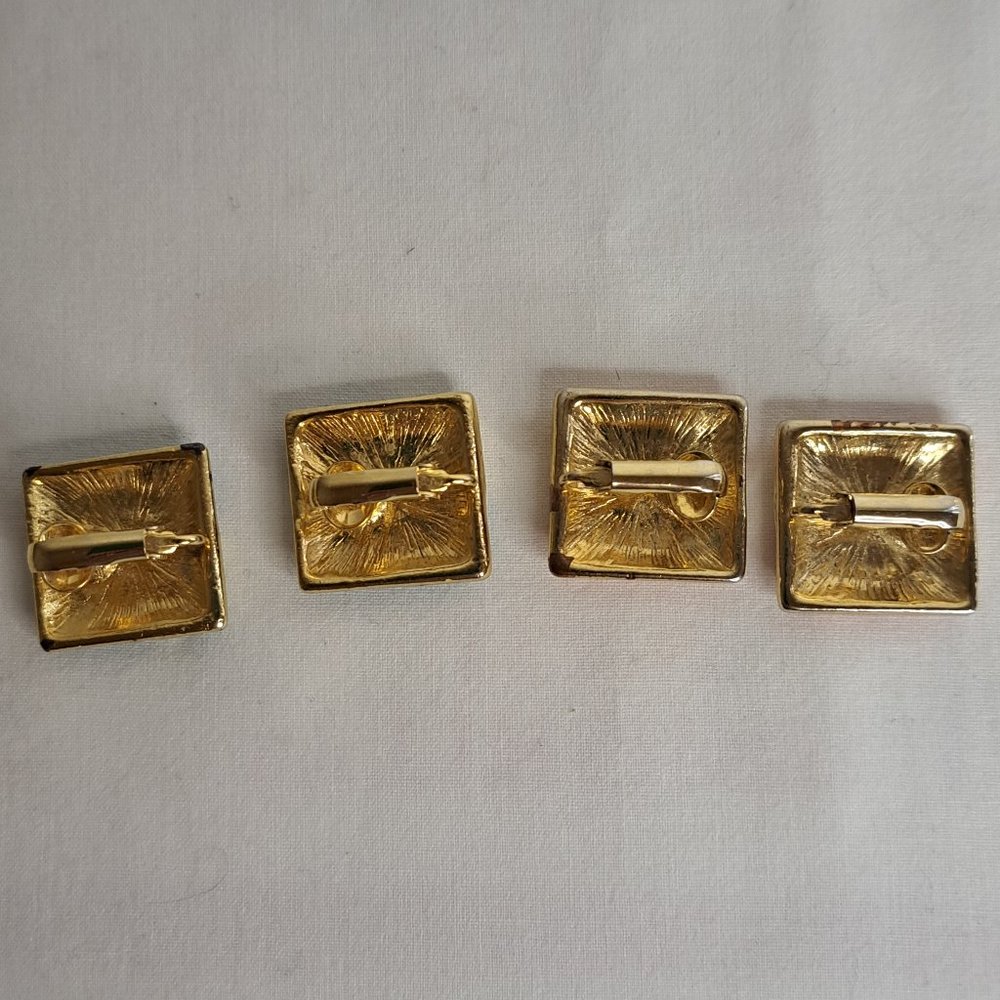 Set of 2 VINTAGE 80S Statement Clip Earrings - Picture 5 of 6